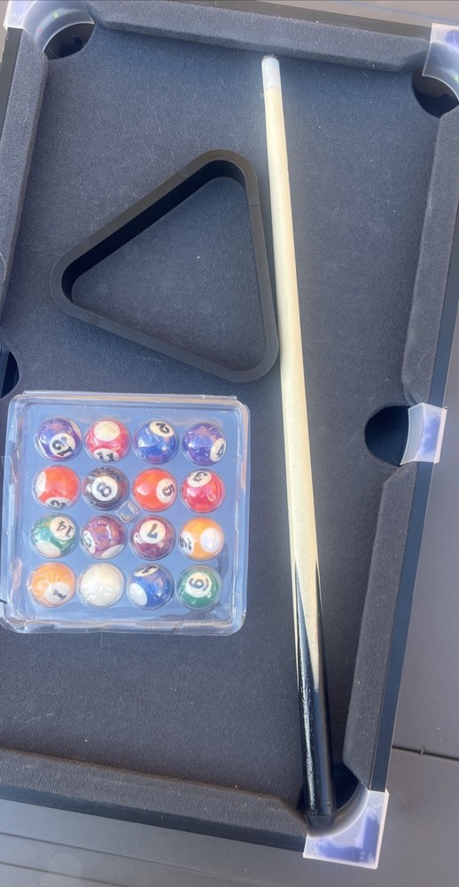 Pool Mini Game Light Up Tabletop Table Billiards Preowned