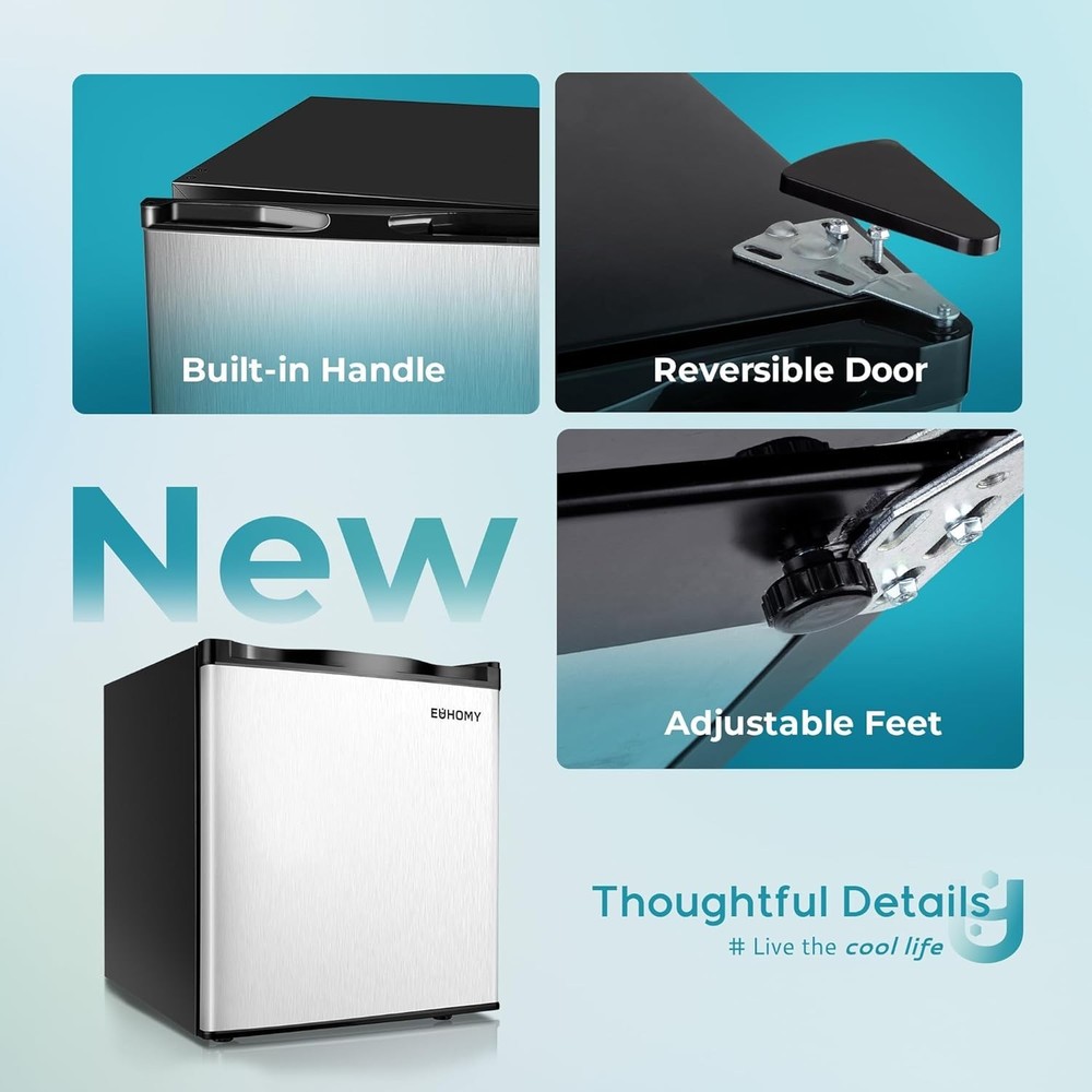 Mini Freezer for Home - Energy Efficient, Reversible Door