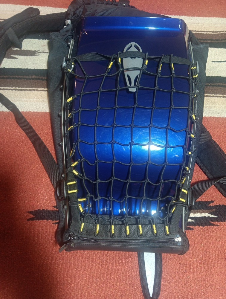 Boblbee hard shell backpack.