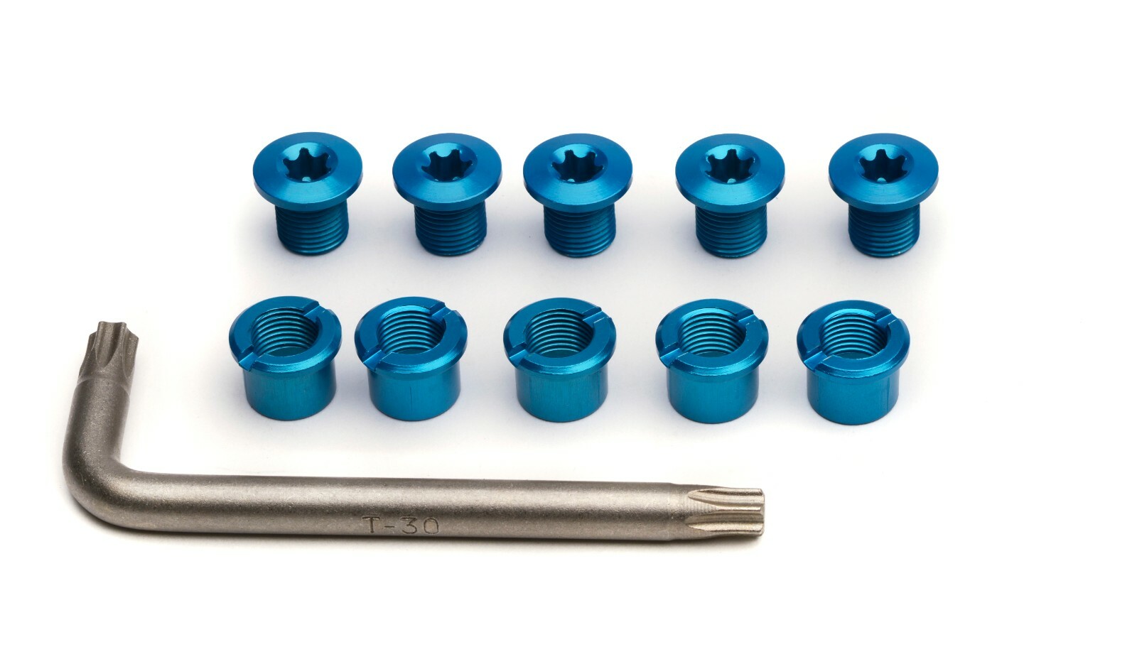 Vuelta TORX Alloy Chainring Bolt Set 8mm Double Blue