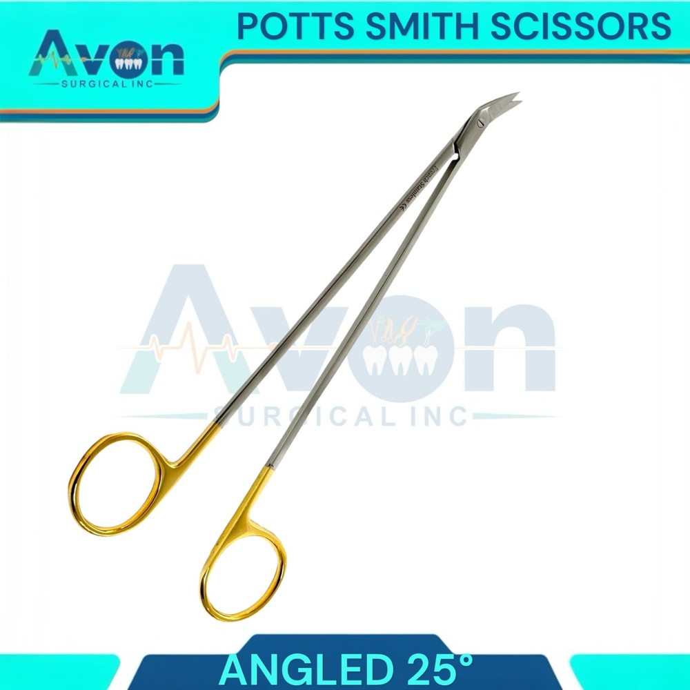 25 Degree Angled Potts Smith Vascular Dissecting Scissors - Premium Stainless