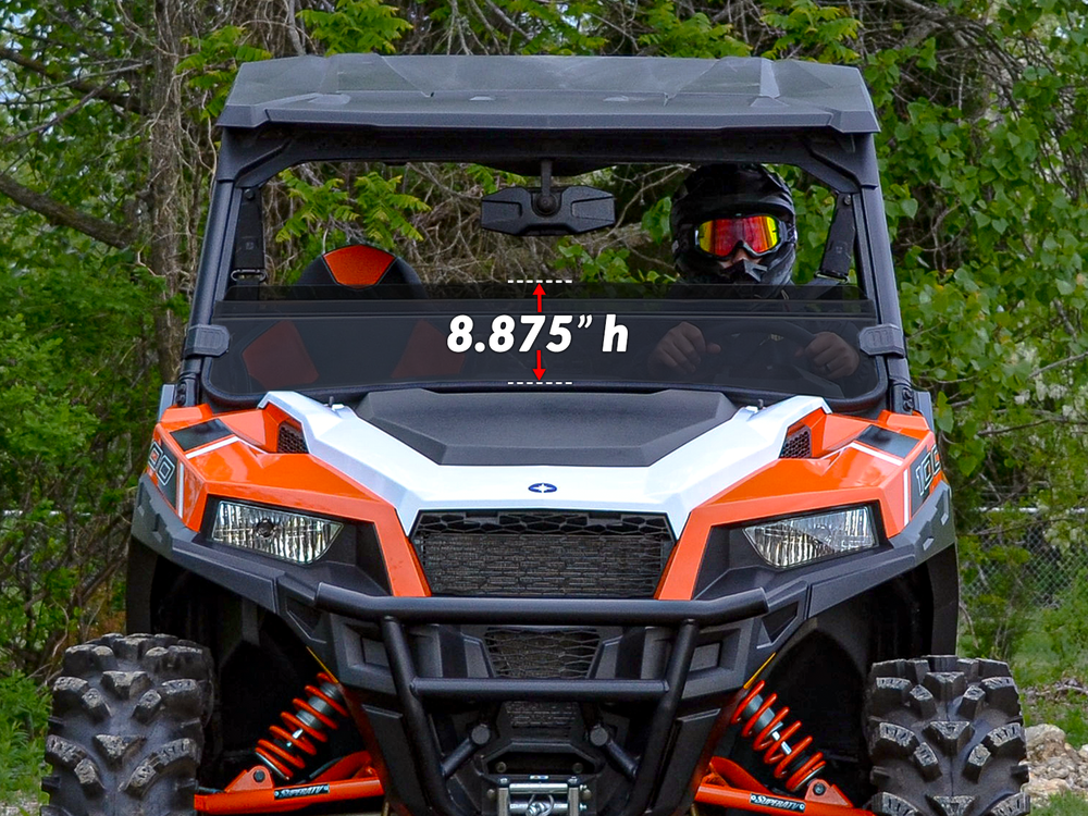 SuperATV Tinted Scratch Resistant Half Windshield for Polaris General 1000 / 4
