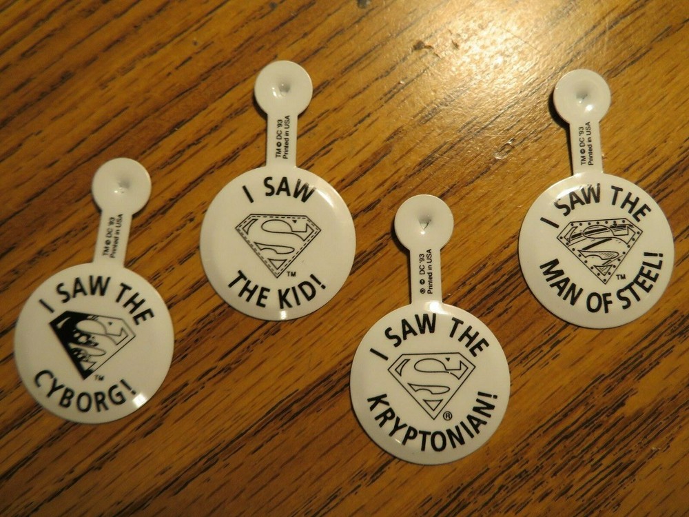 4-1993 Promo Pins DC Comics SUPERMAN