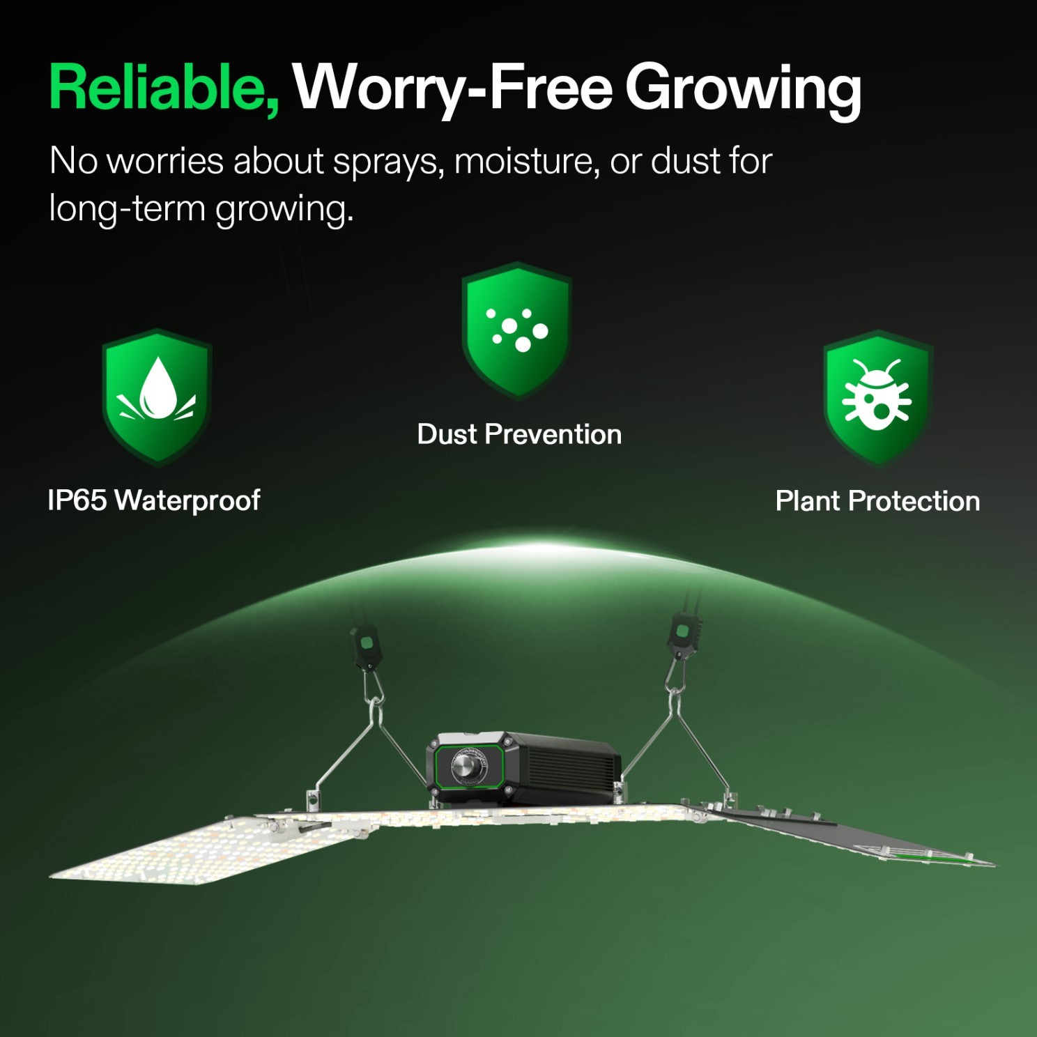 VIVOSUN LumaLight 200W Indoor Plant LED Grow Light Full Spectrum Smart Dimming