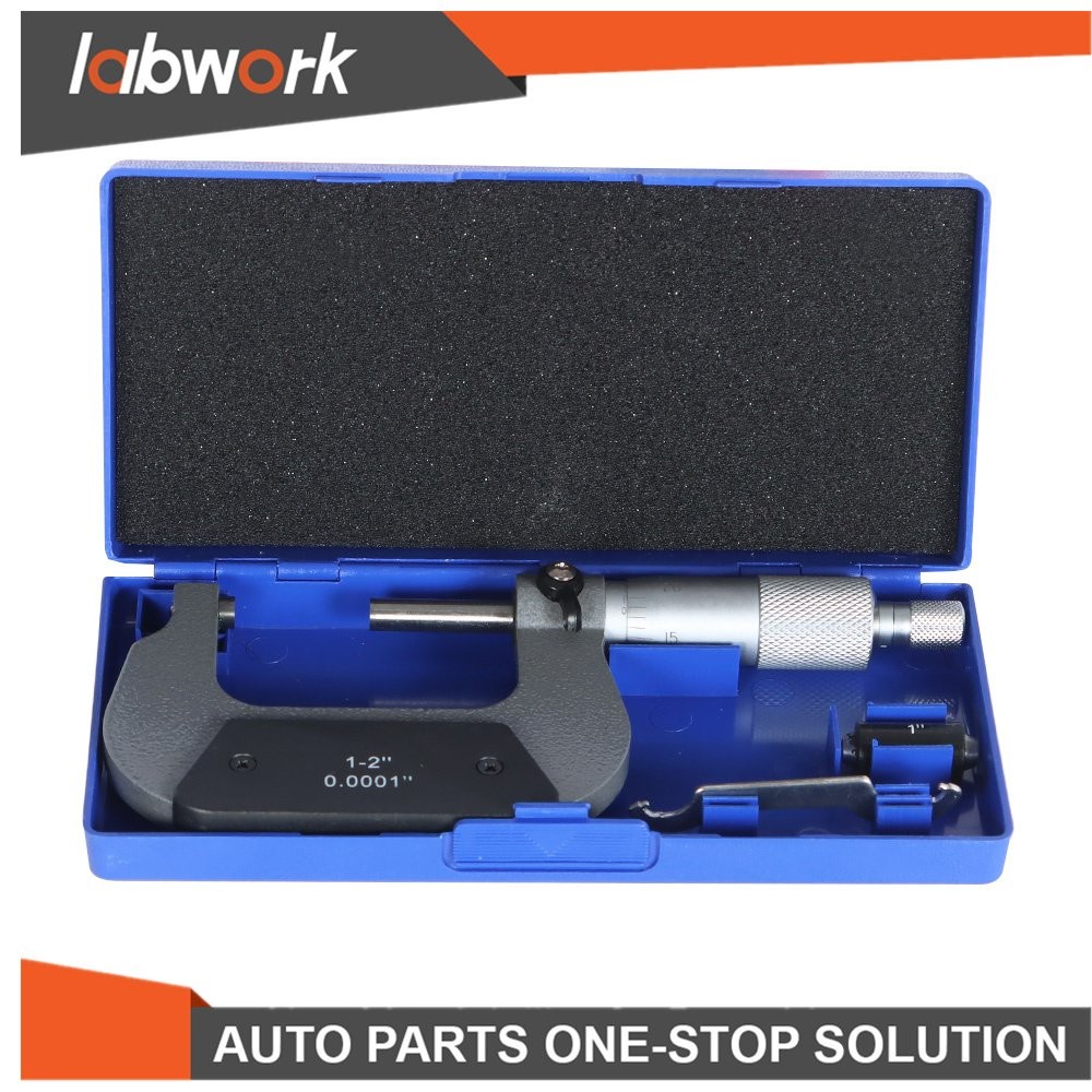 Labwork Precision Outside Micrometer 1-2Inch Precision Carbide Tipped Micrometer