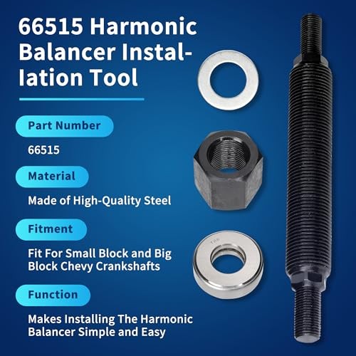 66515 Harmonic Balancer Installation Tool Compatible with Chevy SBC BBC Cranks