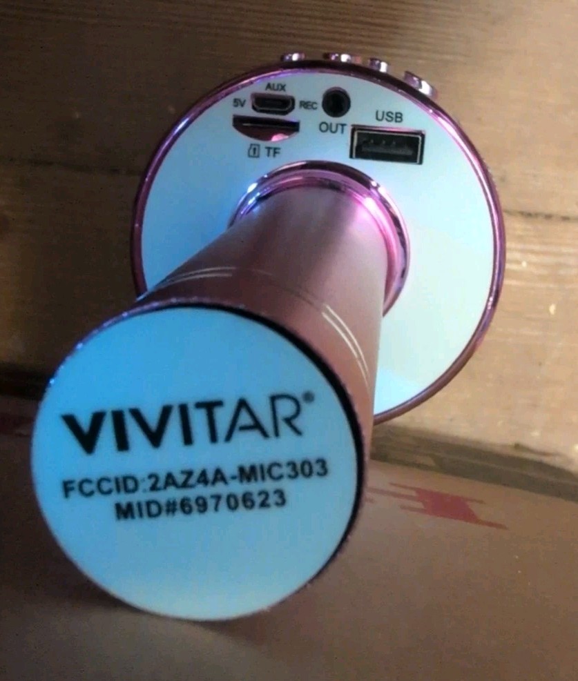 Vivitar Wireless Bluetooth Karaoke Microphone USB Powered High Quality Sound