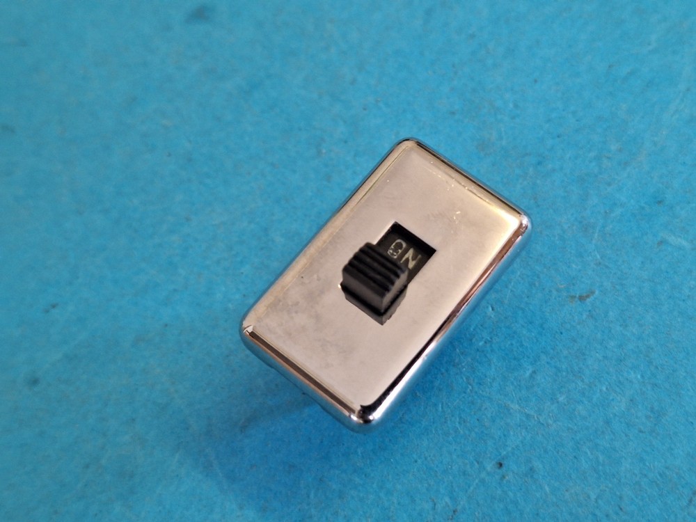 Slide switch ~ Single Pole On / Off ~ Chrome facia