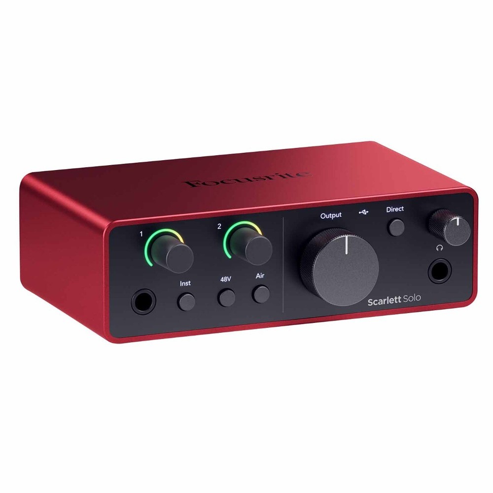 Focusrite Scarlett Solo Studio 4th Gen Audio Recording Interface w Mic & Head...