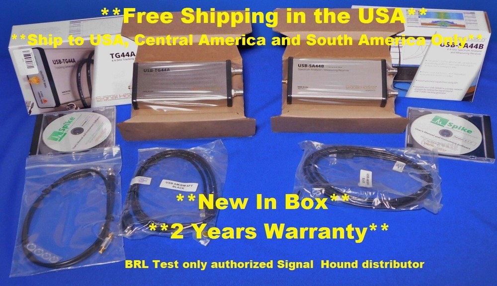 Signal Hound USB SA44B & USB TG44A 4.4 GHZ Scalar Network Analyzer