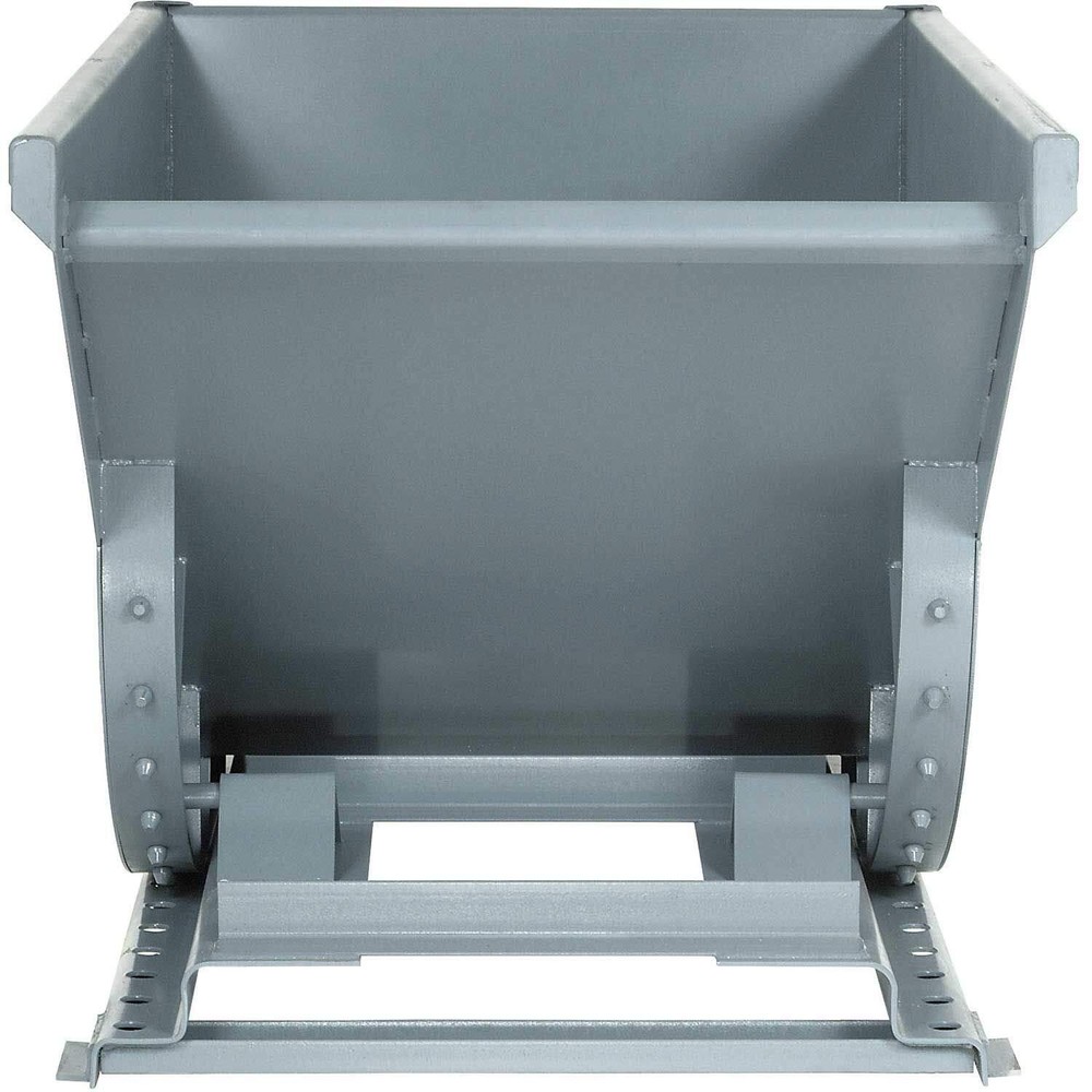 2 Cu Yd Gray Medium Duty Self Dumping Forklift Hopper