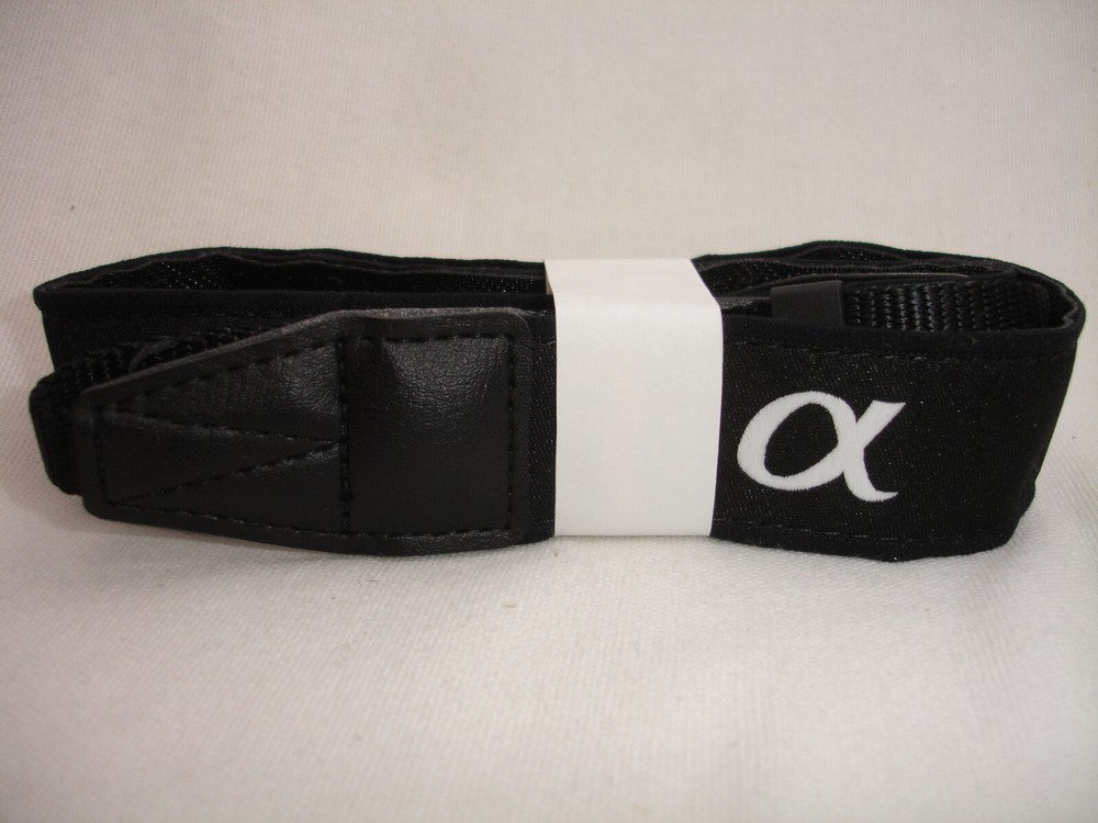 SONY ALPHA A camera strap, White logo on Black