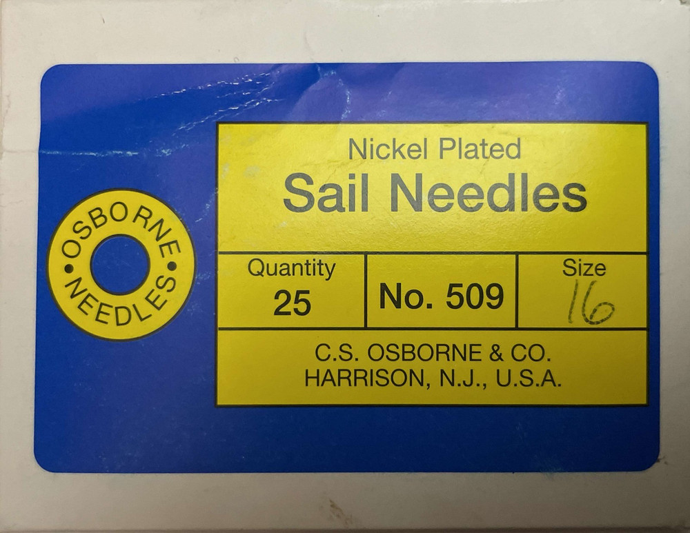 (25) Osborne 509-16 Gauge Triangle Sharp Sailmakers & Canvas Needles 2-3/8" long