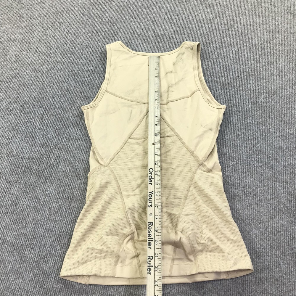 Tommie Copper Womens Back Support Compression Tank Top Beige Medium Stained