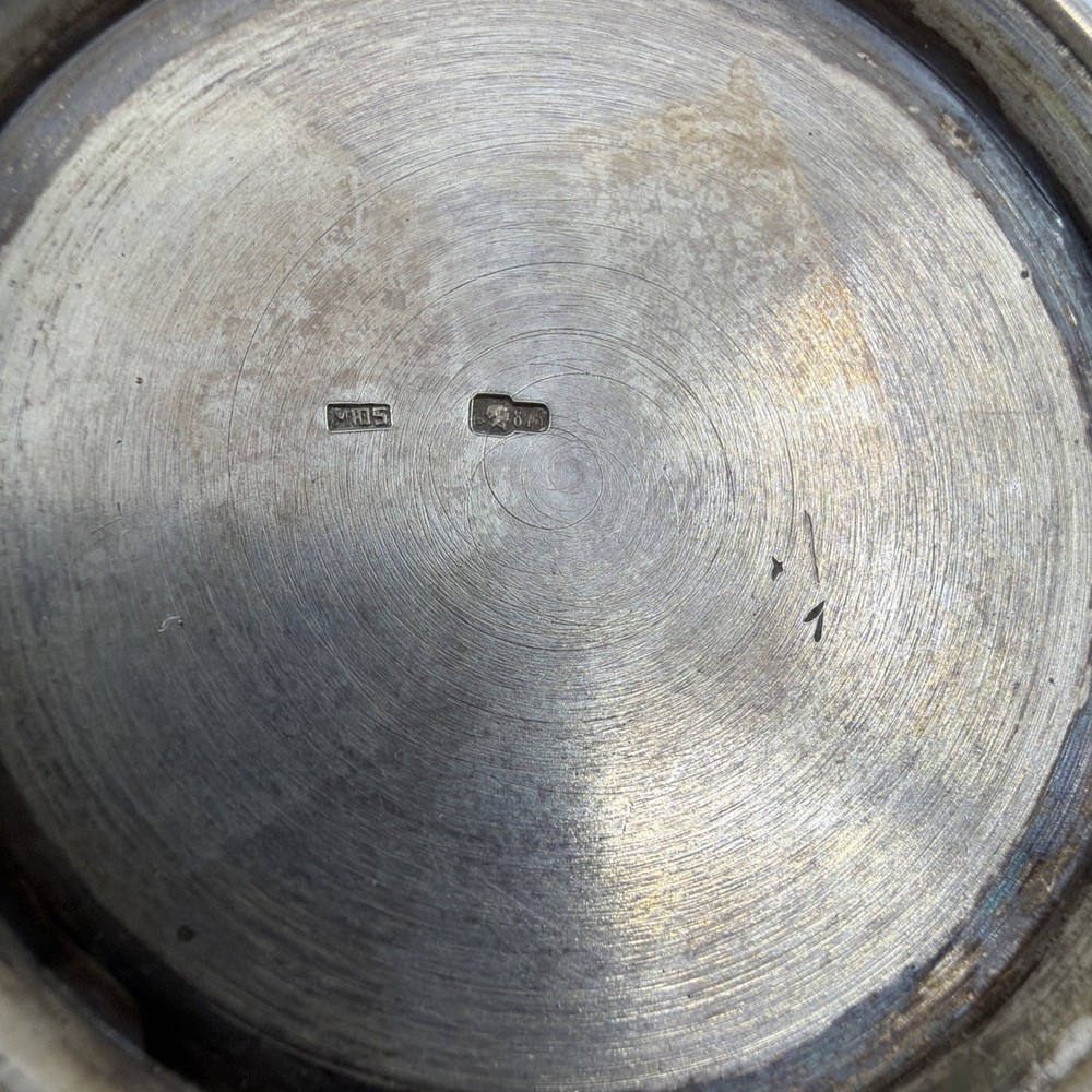 Silver Russian Beaker With Lid