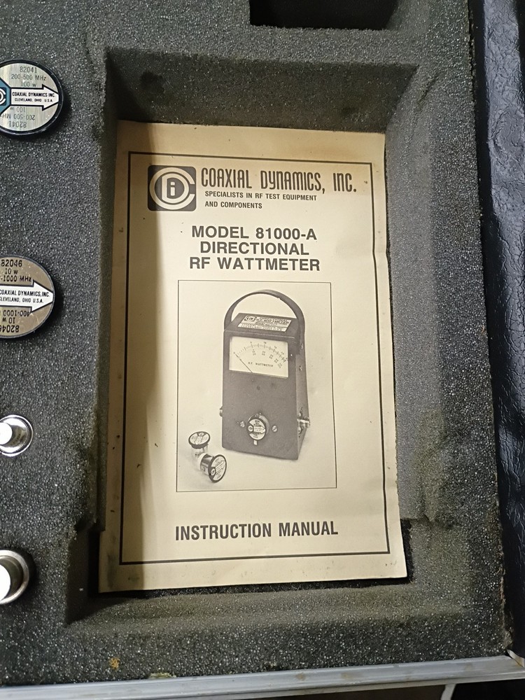 Coaxial Dynamics Directional RF Wattmeter 81000-A & Vhf/Uhf Elements Like Bird43