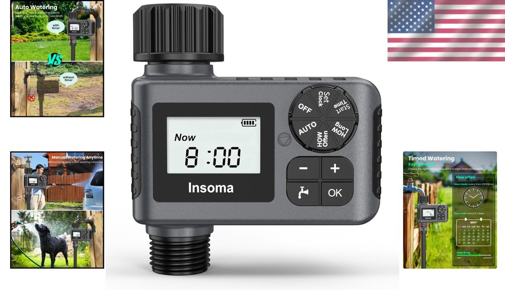 Automatic Sprinkler Timer with 3 Modes - Ideal for Lawn and Drip Irrigation