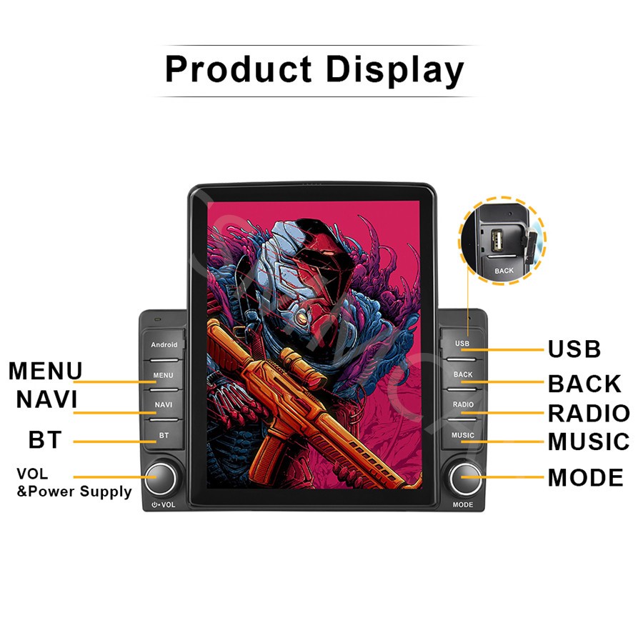 Stereo Radio For Apple Carplay Android Auto Fit For Hyundai Veloster 2011-2017