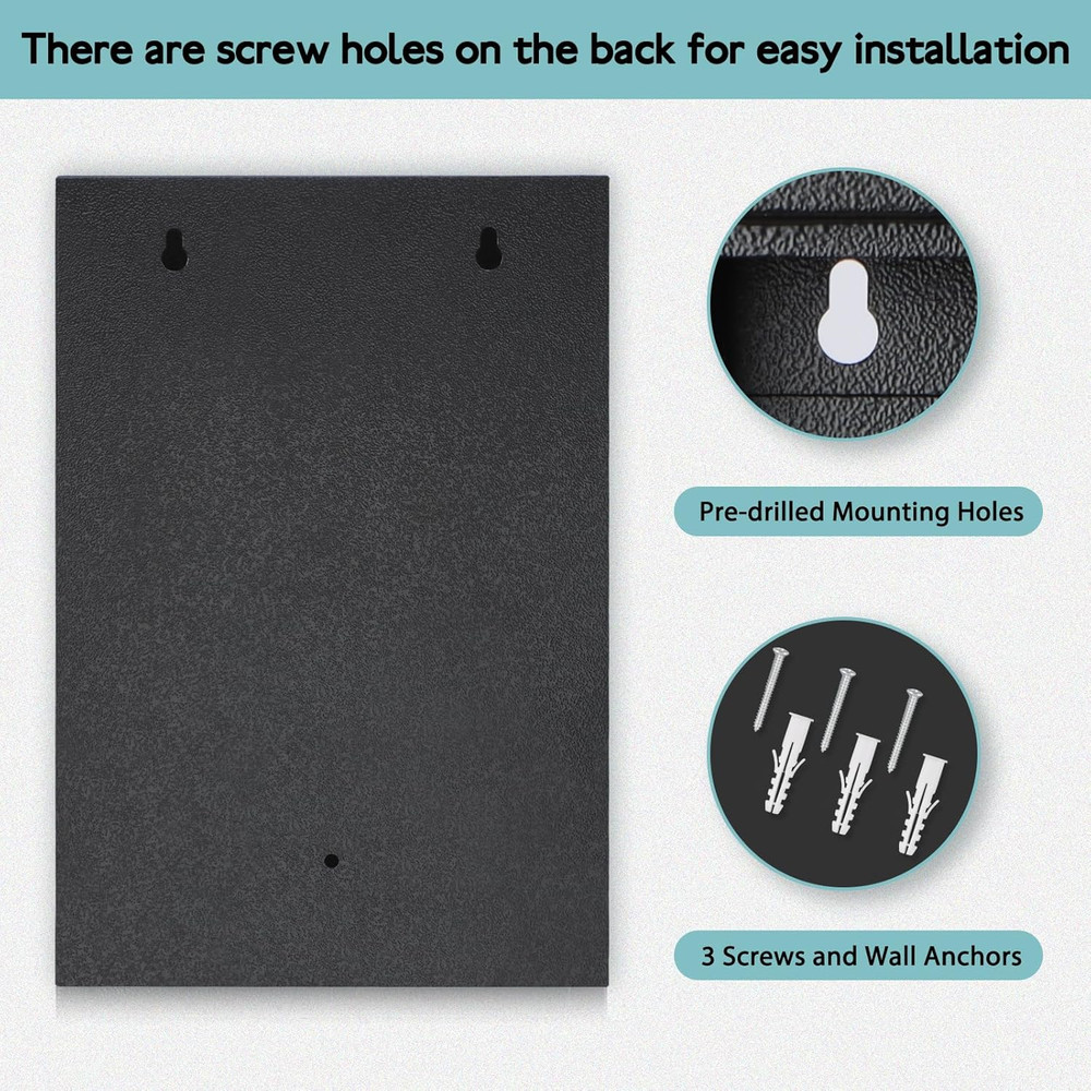 Locking Key Cabinet, 40 Key Storage Lock Box with Code, Key Box Wall Mount with