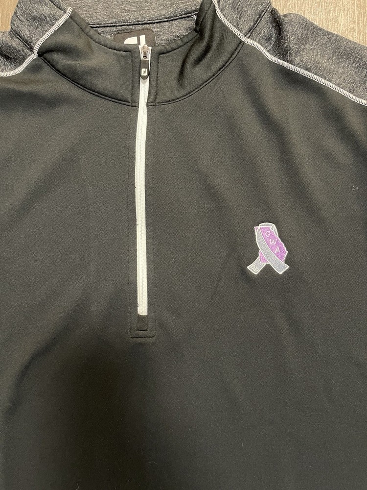 FootJoy 1/4 Zip Pullover Large Performance GWA 2019 Golf Blk/Grey Sweater