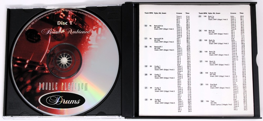 Ilio Double Platinum Drums Sample Library/Sound Library/Sampling Double CD