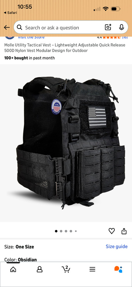 Tactical Utility Vest – Lightweight Adjustable Quick Release Gear 500D Nyl