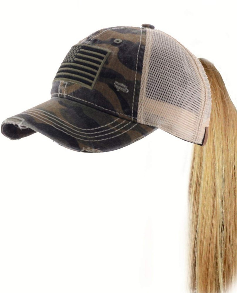 C.C womens Baseball One Size Camo, Flag