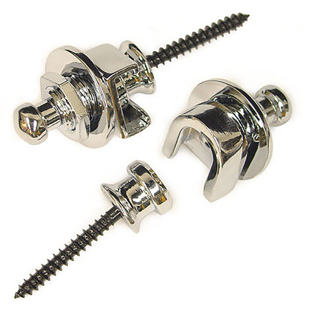 Renegade Guitar Strap Locks Straplocks - Chrome 1 Pair