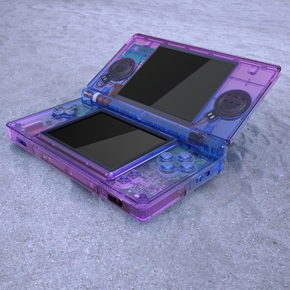 Gradient Translucent Bluebell Replacement Full Housing Shell for Nintendo DS Lit