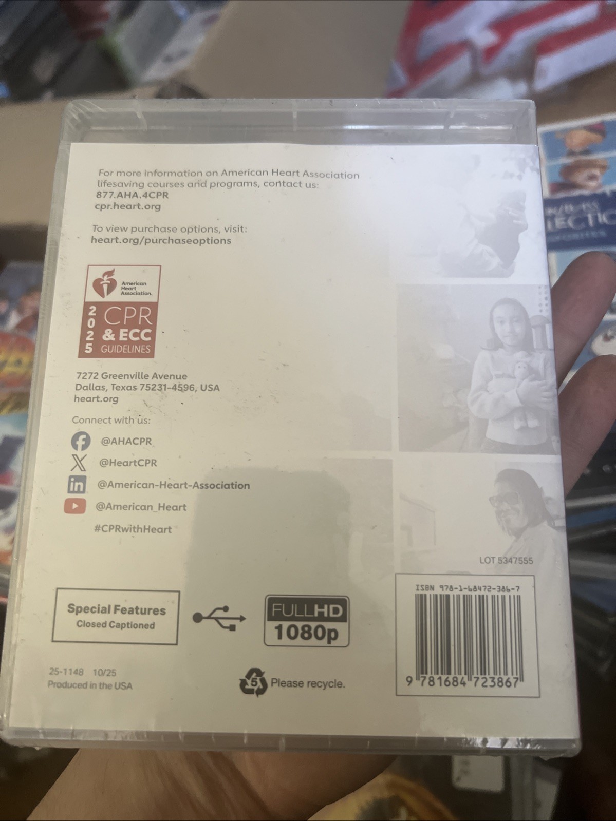 2025 AHA Heartsaver® Pediatric First Aid CPR AED Course Videos on USB Drive