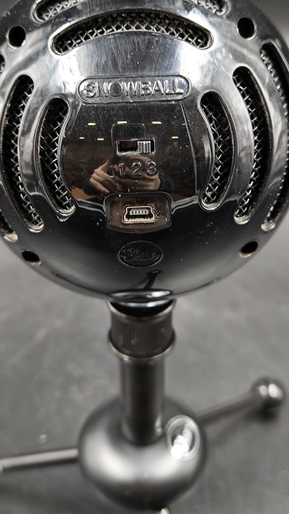 Blue Snowball USB Microphone Used Working Black