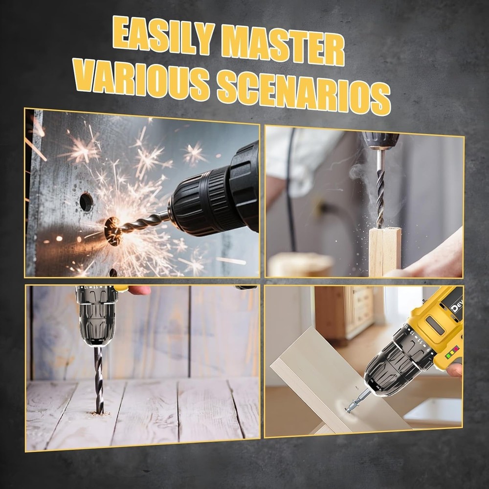 Compact 20V Electric Drill with 2 Speeds & Keyless Chuck - Ultimate Power Tool