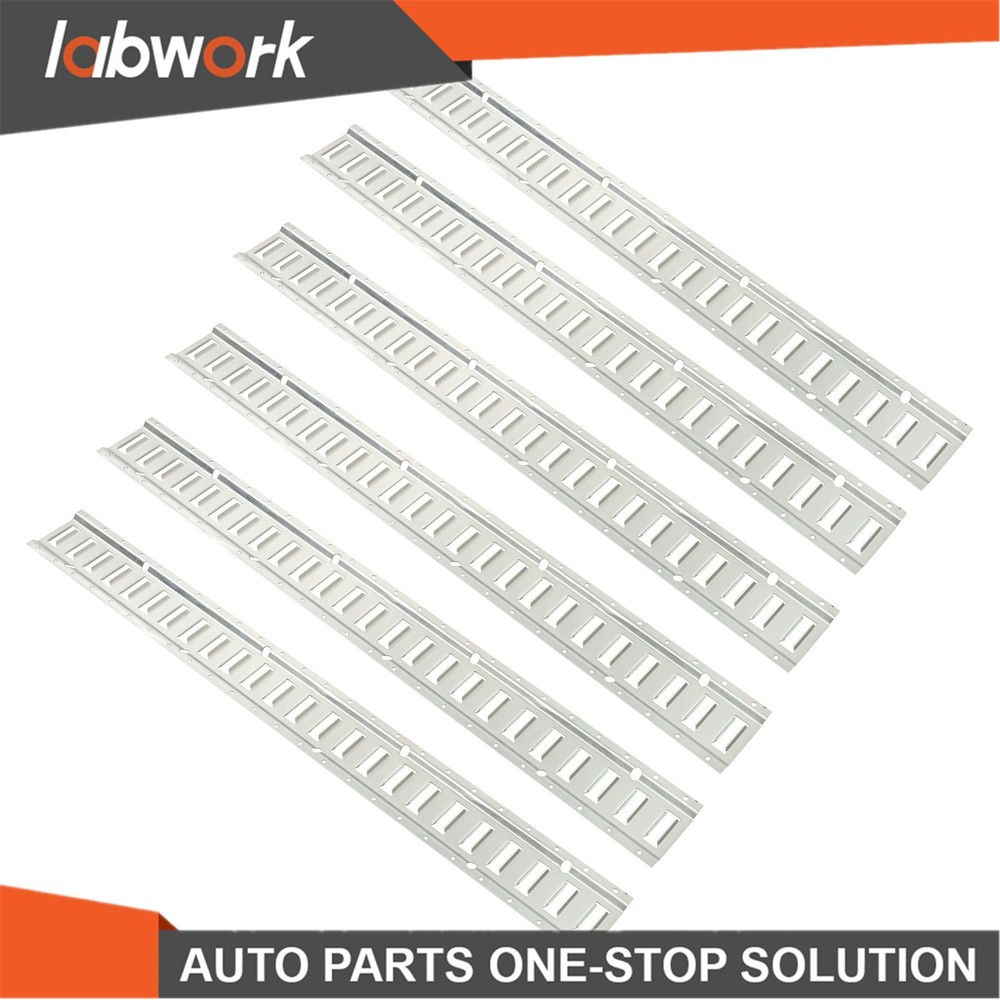 Labwork E Track Tie Down Rail Kit 4' (6 Pack) for Garages Vans Trailers