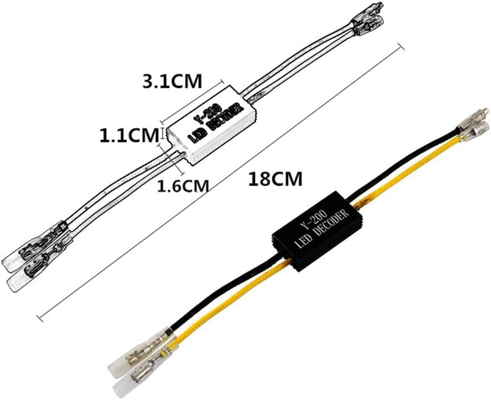 4 Pcs Motorcycle LED Turn Signal Decoder Load Resistors, 10W 10Ω Flash Fix Error