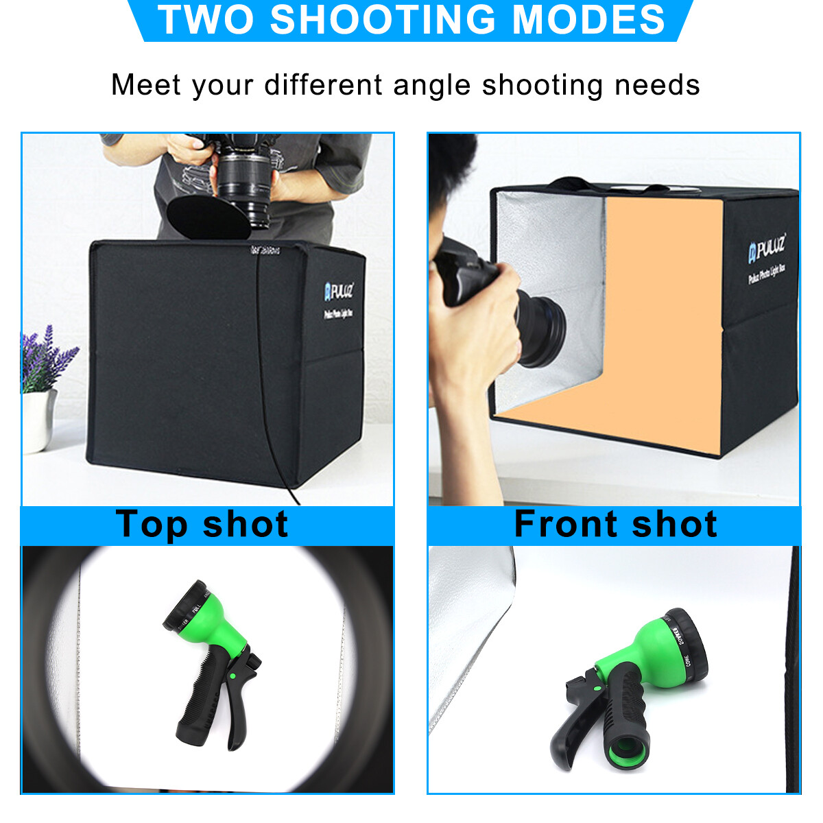 16" LED Photo Studio Light Box Portable Folding Photography Shooting Tent Kit