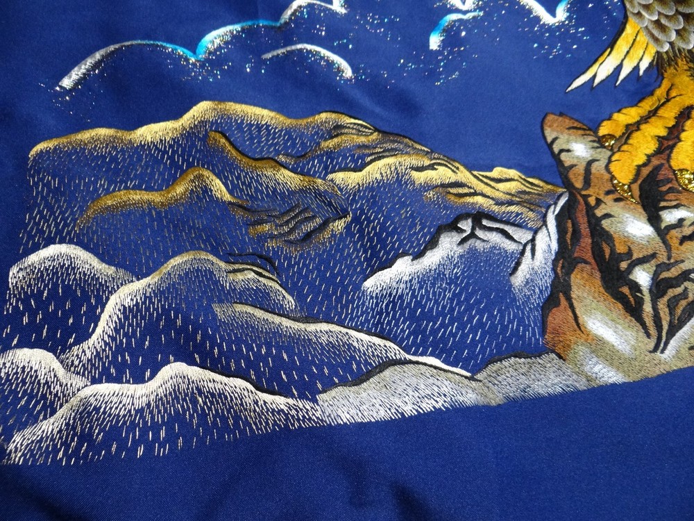 Unique Beautiful hand Embroidered Eagle 40"x 40" Art work
