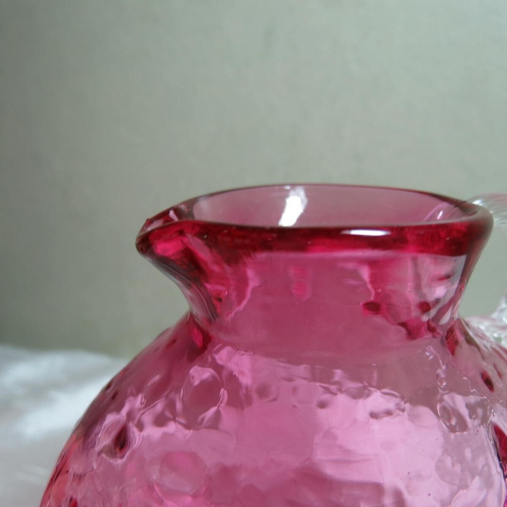 Petite MCM Handblown Cranberry pitcher