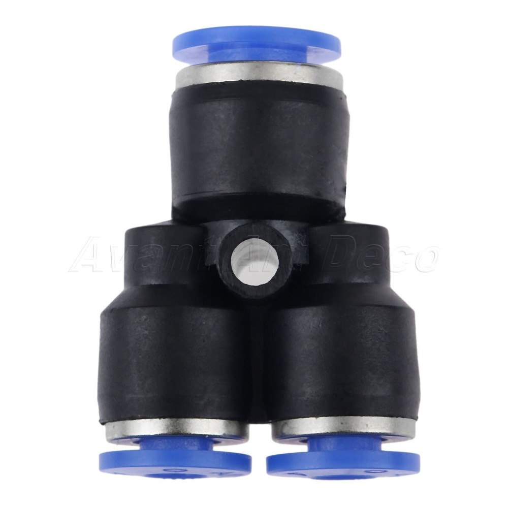 8mm to 6mm Unequal Reducing Y Push in Fitting Connector