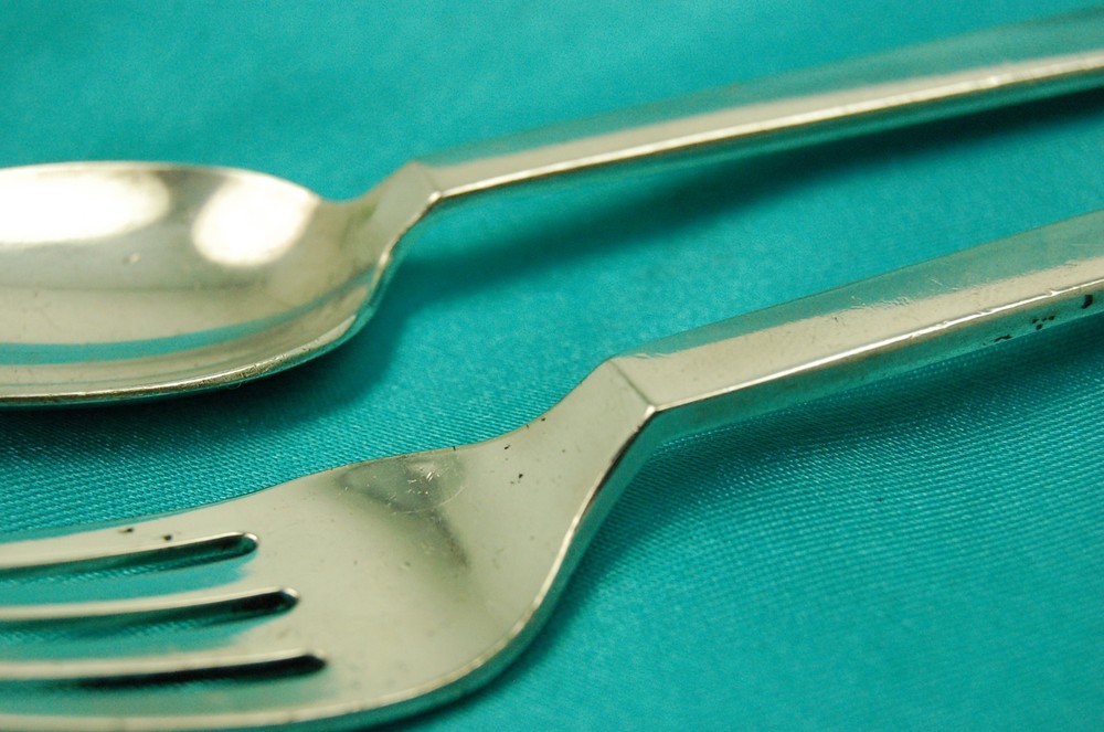 International Silver INS473 Tea Spoon Salad Fork Classic Silverplate Flatware