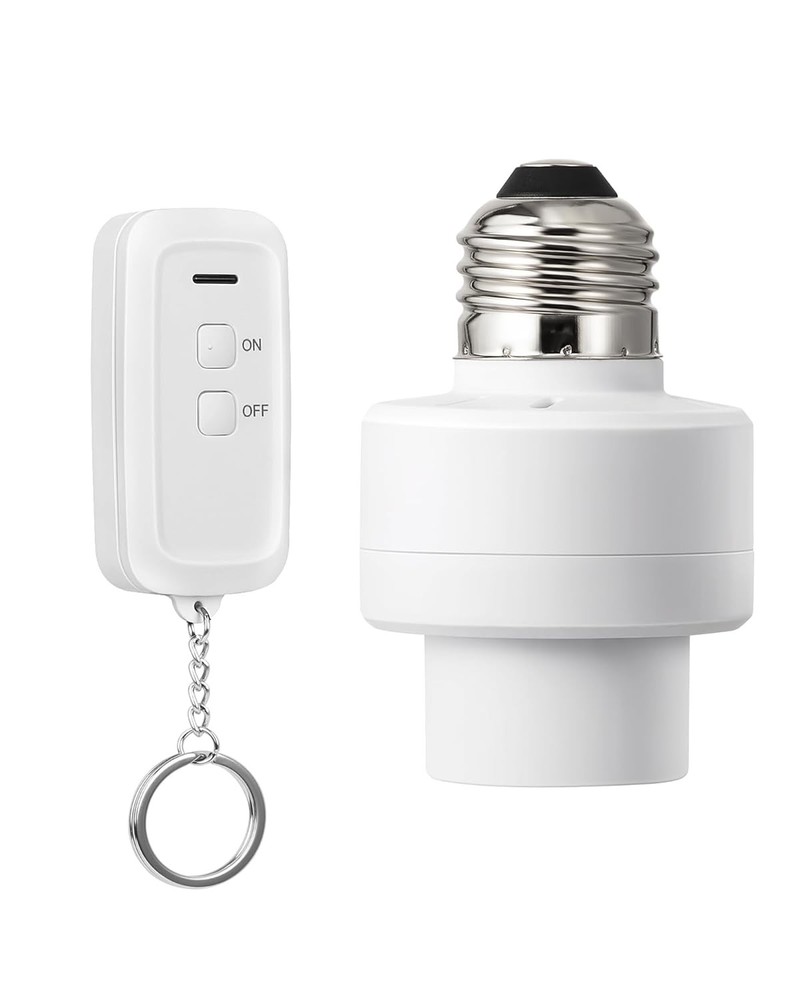 Remote Control Light Socket, Wireless Lamp Bulb Socket, 100FT Range