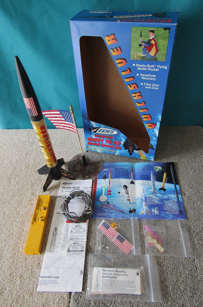 vintage Estes model rocket kit & accessories