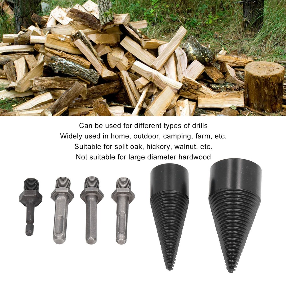 Wood Splitter Bit Small Split Drill Firewood Splitter Machine Woodworking Tools