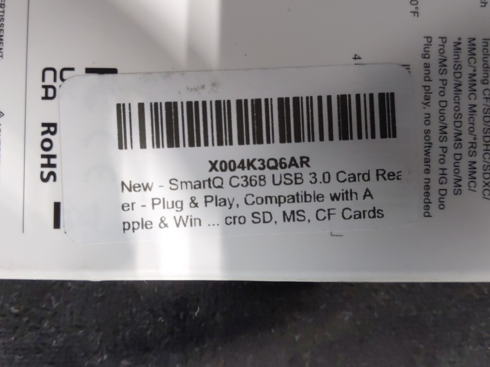 SmartQ C368BK USB 3.0 Multi-Card Reader Plug N Play Apple+Windows Compatible