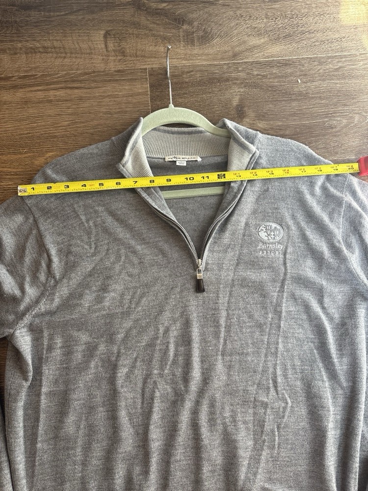 Peter Millar Men's Quarter Zip Golf Pullover Large, Gray, Lightweight