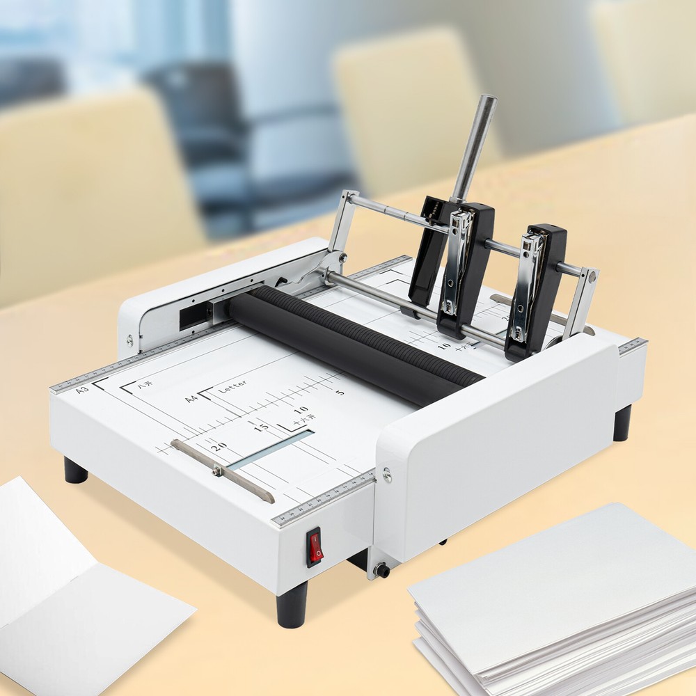 A3 Booklet Folding Binding Machine Paper Stapling Making Book Stapler Office new