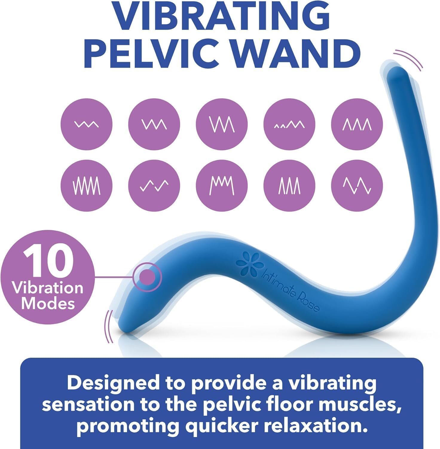 IntimateRose Vibrating Pelvic Wand for Pelvic Muscle Pain Relief - Pelvic Physic