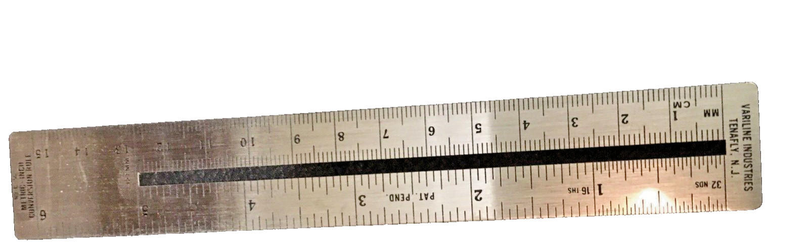 2 Pack Vintage Stainless Steel RulersRom Vari-Line Industries Made in U.S.A. NOS