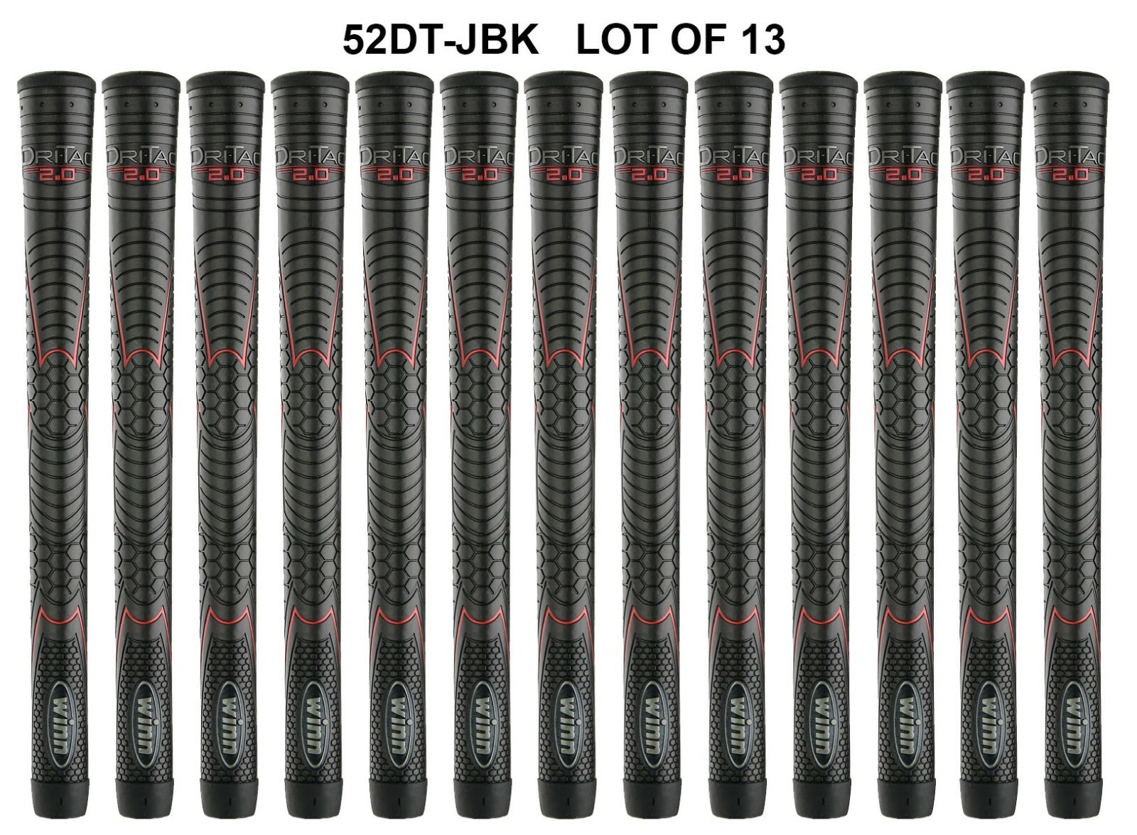 Winn DRI-TAC 2.0 STANDARD Jet Black Golf Grip - 52DT-JBK