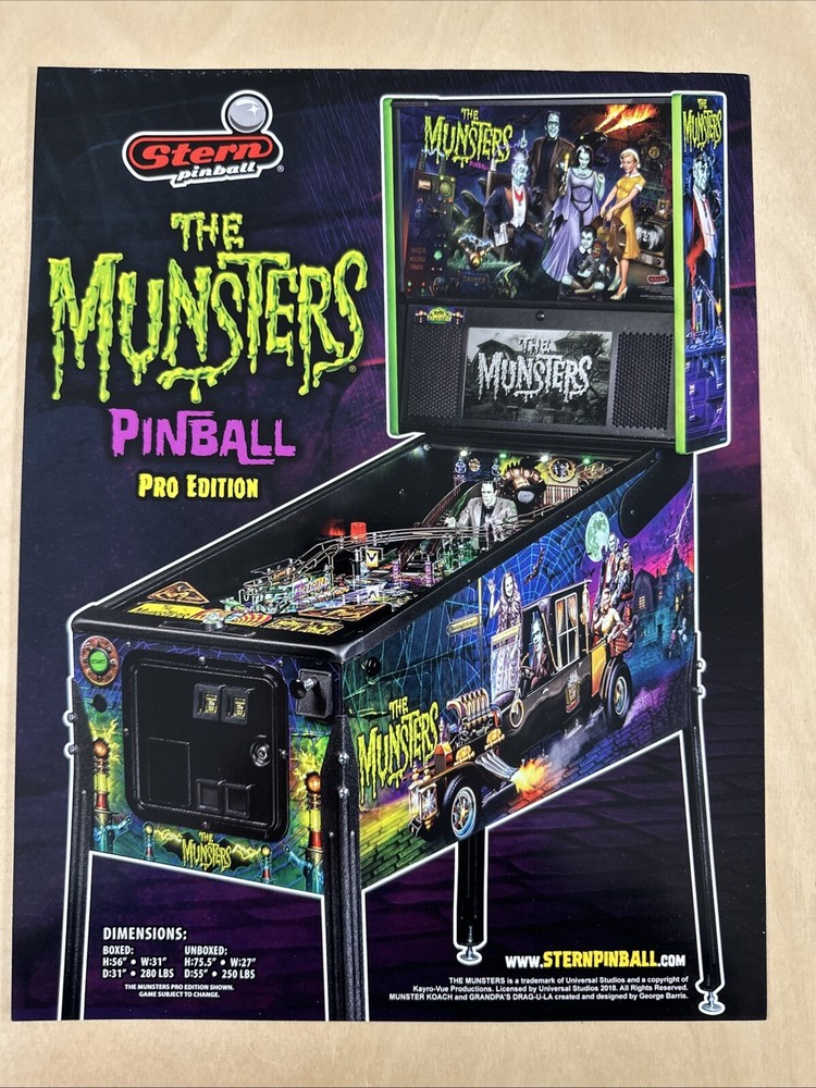 Stern Munsters Pro Pinball Flyer