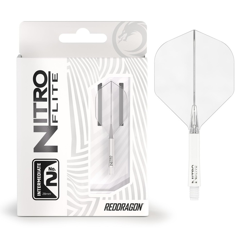 RED DRAGON Darts – Nitro Flite Integrated Flight & Shaft System – No.2 Shape